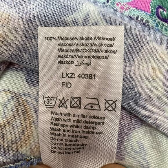 Lascana for Venus Women's V-Neck Pink/Blue/Purple Paisley Tunic Dress Size M - Picture 7 of 9